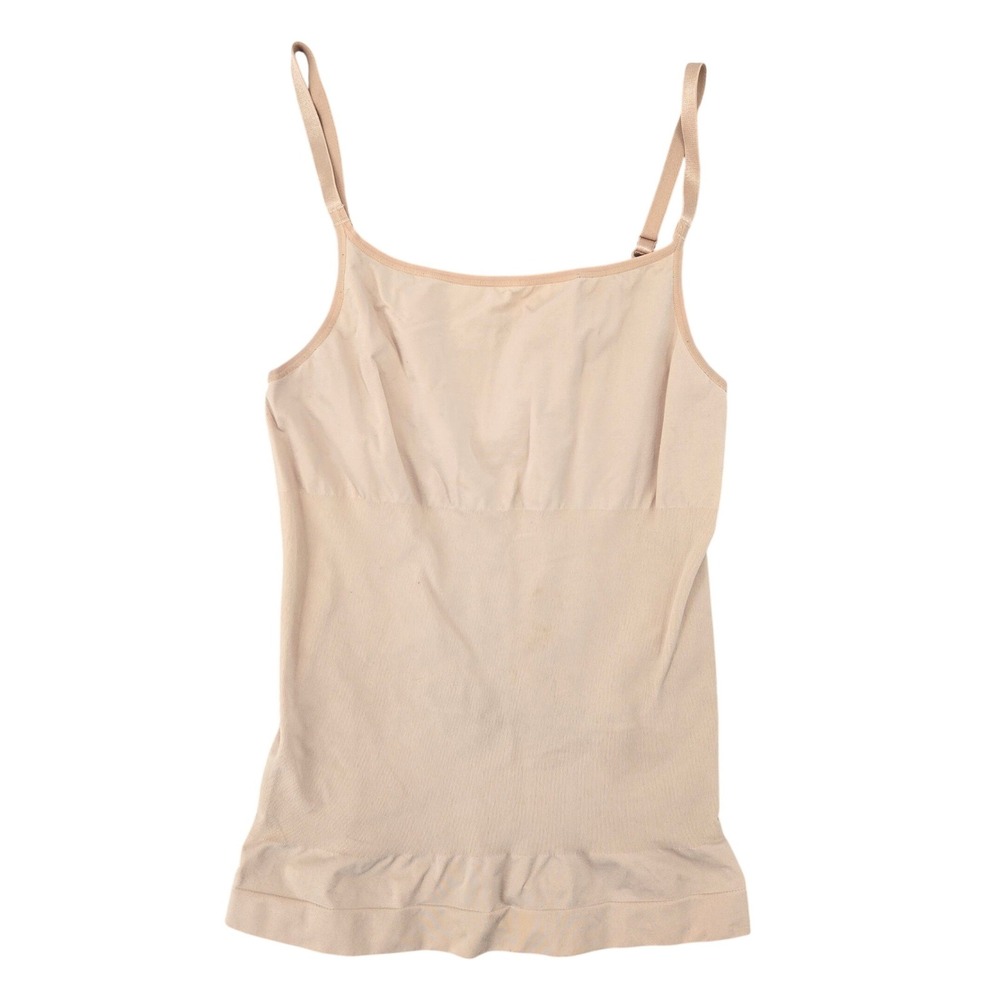 Assets by Spanx 1X Camisole Shapewear Womens Beige Smoothing Tank Top